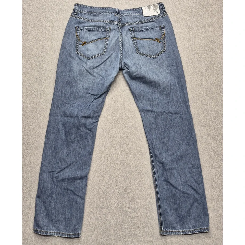 Vintage Billabong Jeans Mens 34 Blue Faded Baggy Wide Leg Denim Skater Pants Y2K